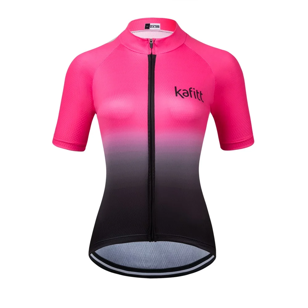 2021 Kafitt  Pink Go Pro Team Cycling Jersey Women Fashion MTB Bike Shirt Maillot Ciclismo Quick Dry Bicycle Clothing Short Sets