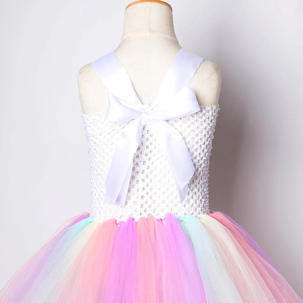 Pastel Unicorn Dresses for Girls Unicorns Costume for Birthday Party Princess Tutu Dress Girl Kids Halloween Costumes Outfits