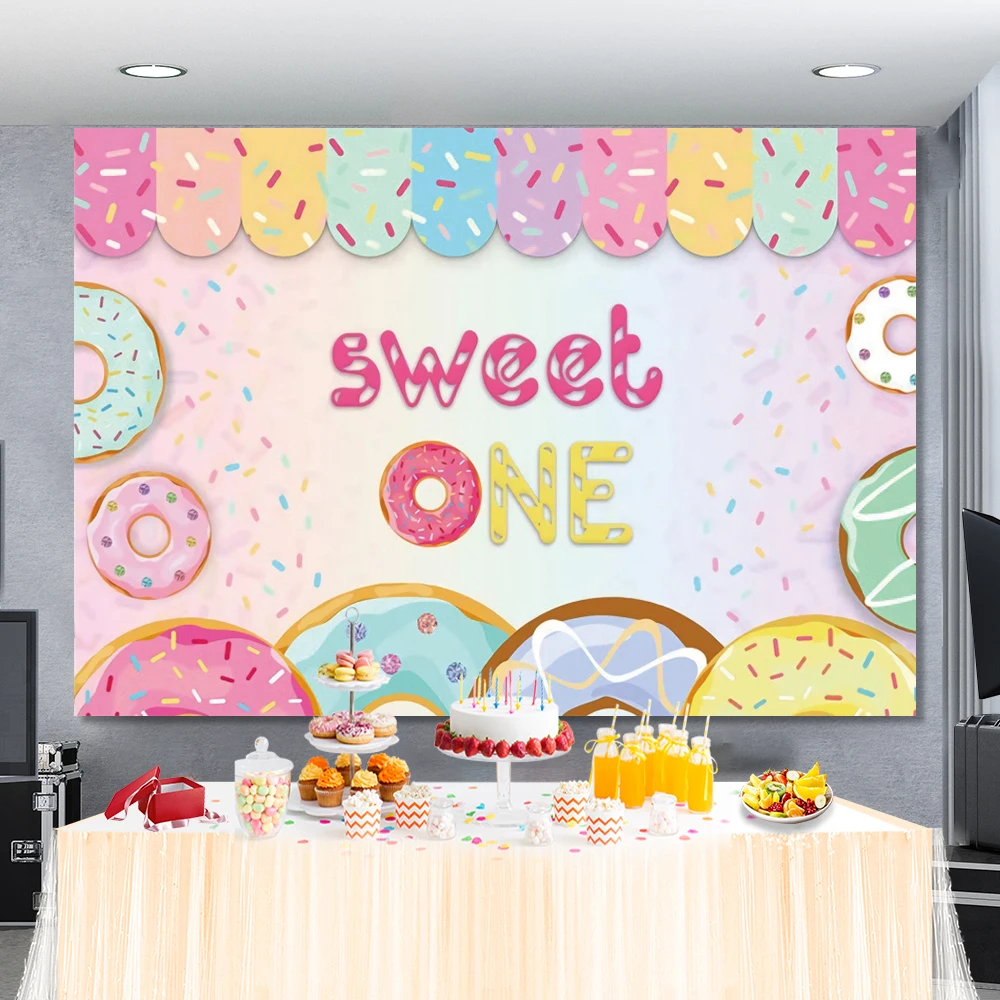 Laeacco Sinh Nhật Ngọt Ngào Phông Nền Chụp Ảnh Bánh Kẹo Sinh Nhật Bé Sơ Sinh Trẻ Em Chụp Ảnh Phông Nền Chụp Ảnh Phòng Thu