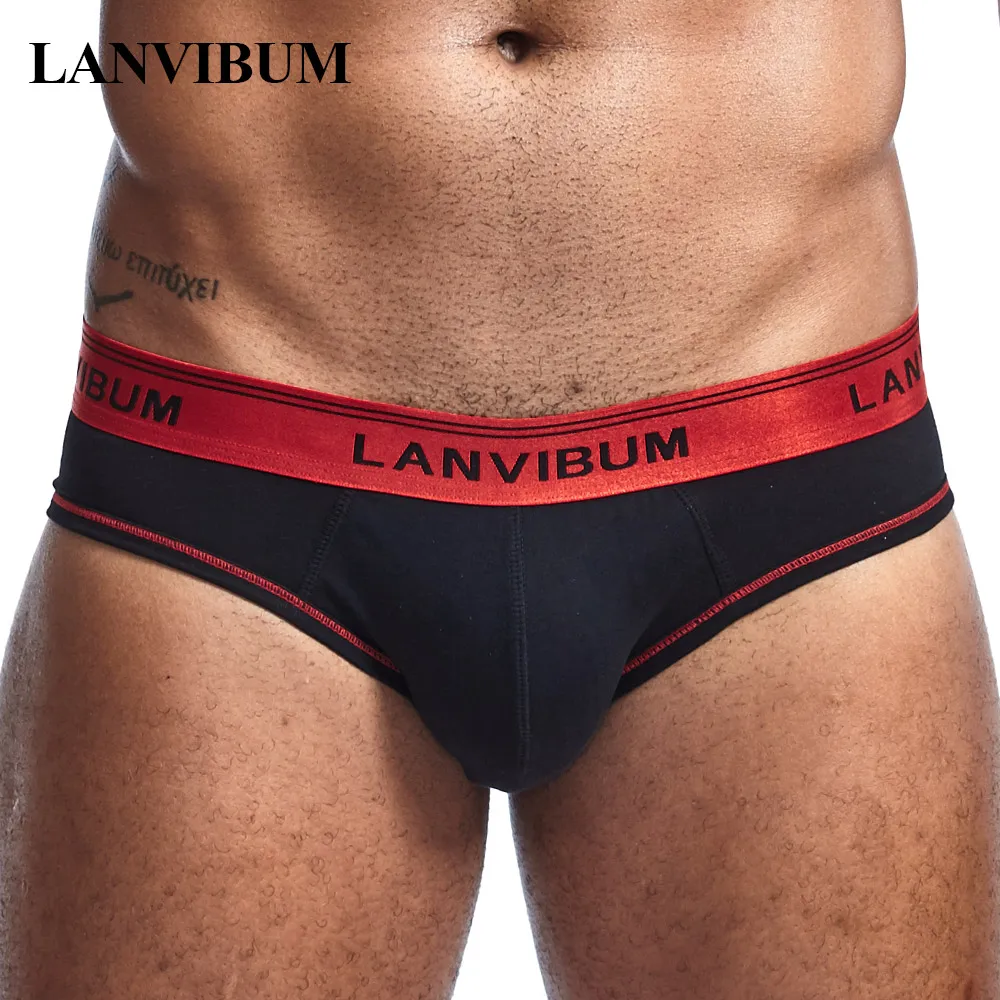 Men Underwear Fashion Dazzle Elastic Band Breathable Soft Cotton Underpants Male Shorts Briefs For Sexy Mens Underwear