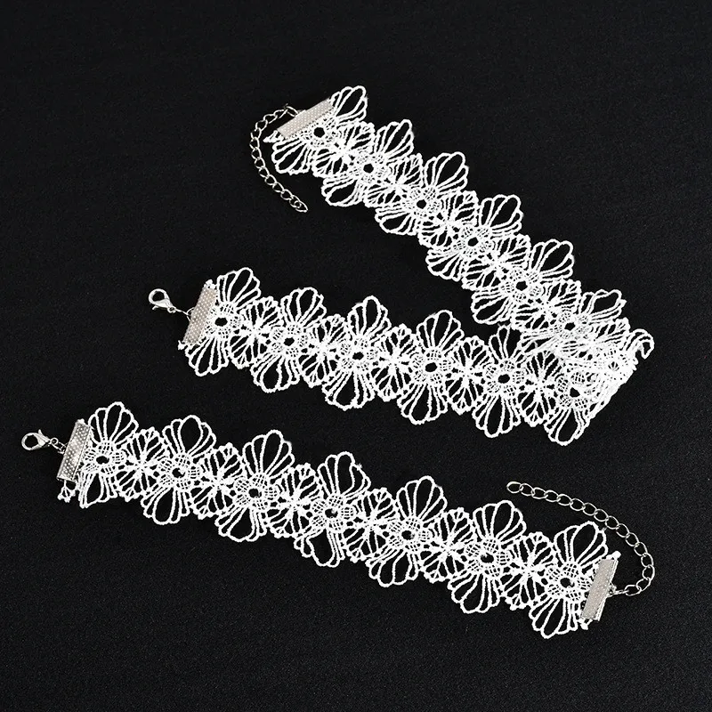 Fashion Choker Necklaces Lace Collar Choker Gothic Choker Necklace Black Lace Women Girls Jewelry