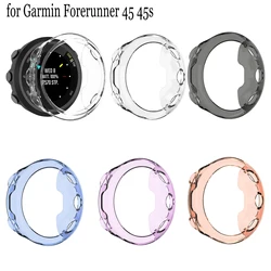 Funda de silicona para reloj inteligente Garmin forerunner 45 45S, carcasa de marco protector de TPU para Garmin 45/45S, accesorios de pulsera