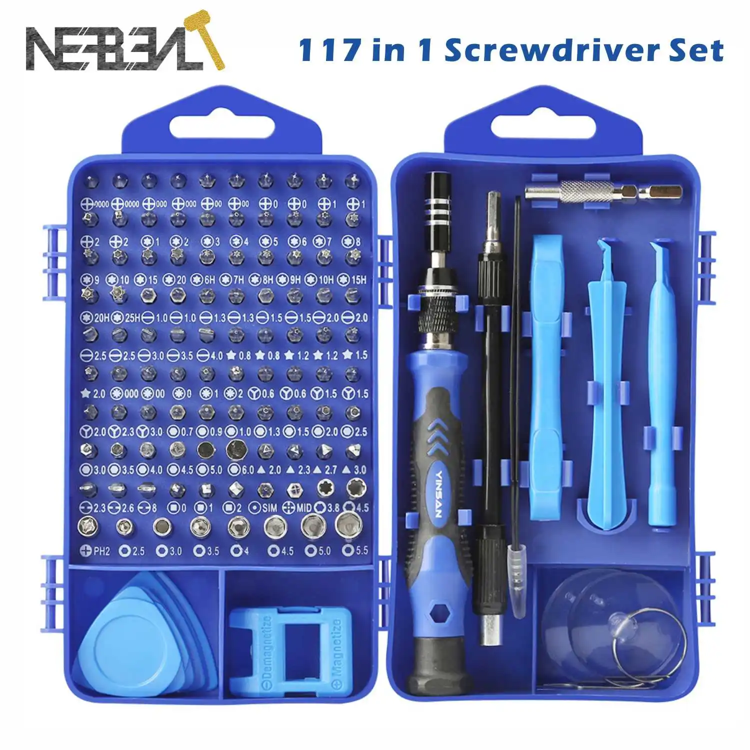 

Multi Screwdriver Set of Screw Driver Bit 115/117 in 1 Multi-function Precision Mobile Phone Repair Device Hand Tools Torx Hex