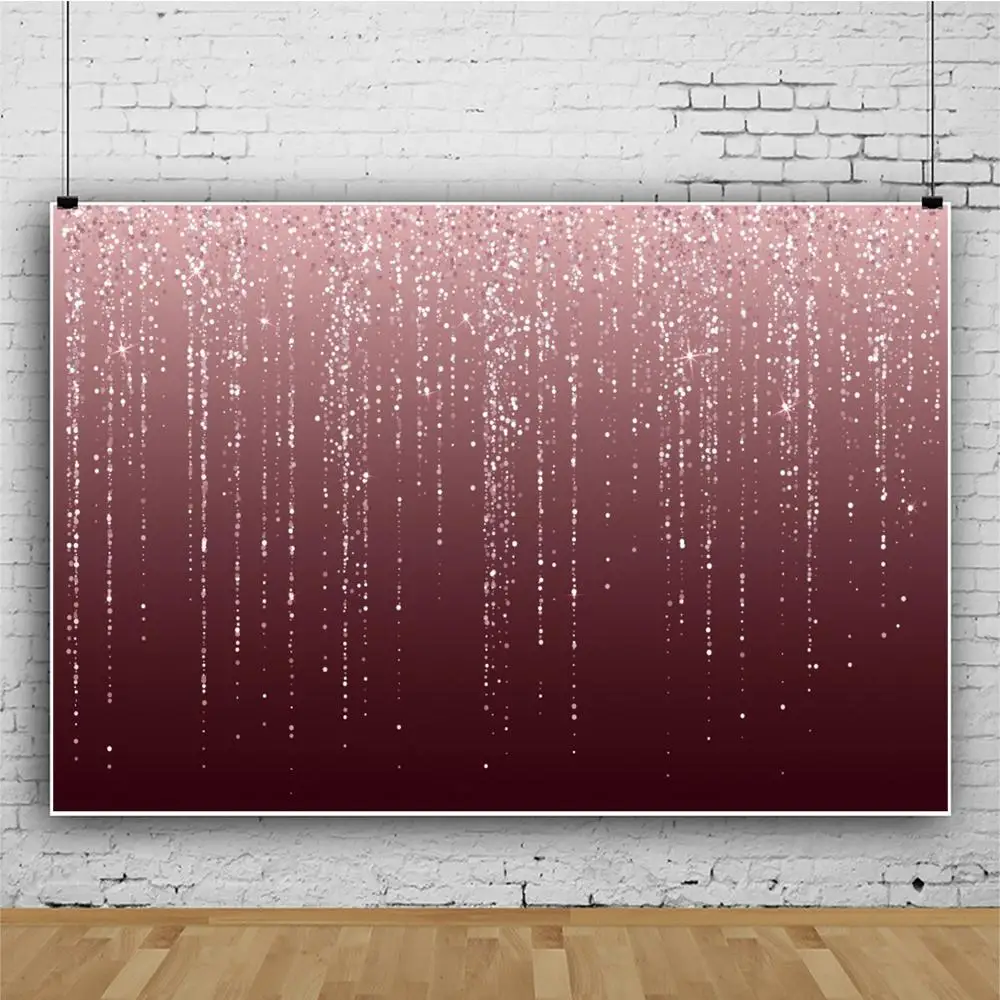 Laeacco سلاسل وردية من النقاط اللامعة لحفلات الزفاف وحفلات أعياد الميلاد ديكور صورة الطفل خلفية التصوير خلفية التصوير الفوتوغرافي