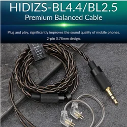 HIDIZS BL2.5-RC/BL4.4-RC Balanced Cable SE3.5-RC Single-ended Audio Cable with 2Pin 0.78mm made for MS1 MS4 MS2