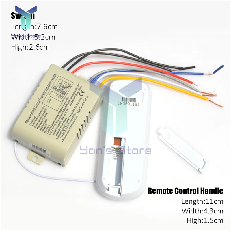 1/2/3/4 Way Channels bezprzewodowy pilot przełącznik emisji częstotliwości 220V Light Wifi Controller przełącznik nadajnika odbiornika