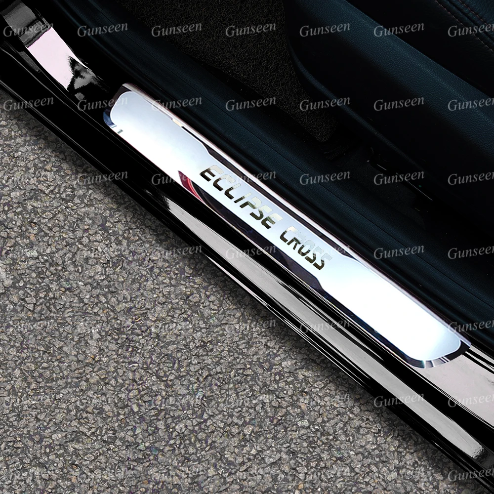 

For Mitsubishi Eclipse Cross Door Sill Protector Scuff Plate Car Accessories Pedal Styling Guards Sticker Trim 2019 2020 2023