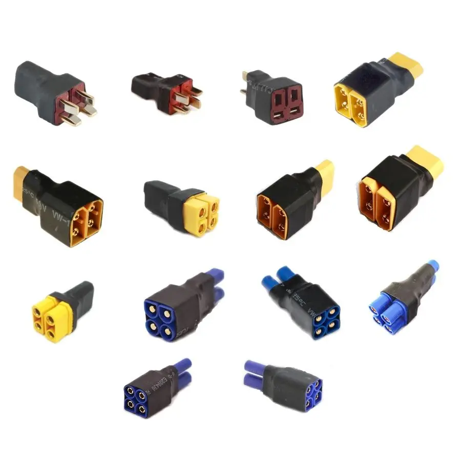 

1PCS Deans T Plug EC3 EC5 XT60 XT90 Parallel Serial Adapter Lipo Battery Converter Connector Plug DIY RC Model accessories