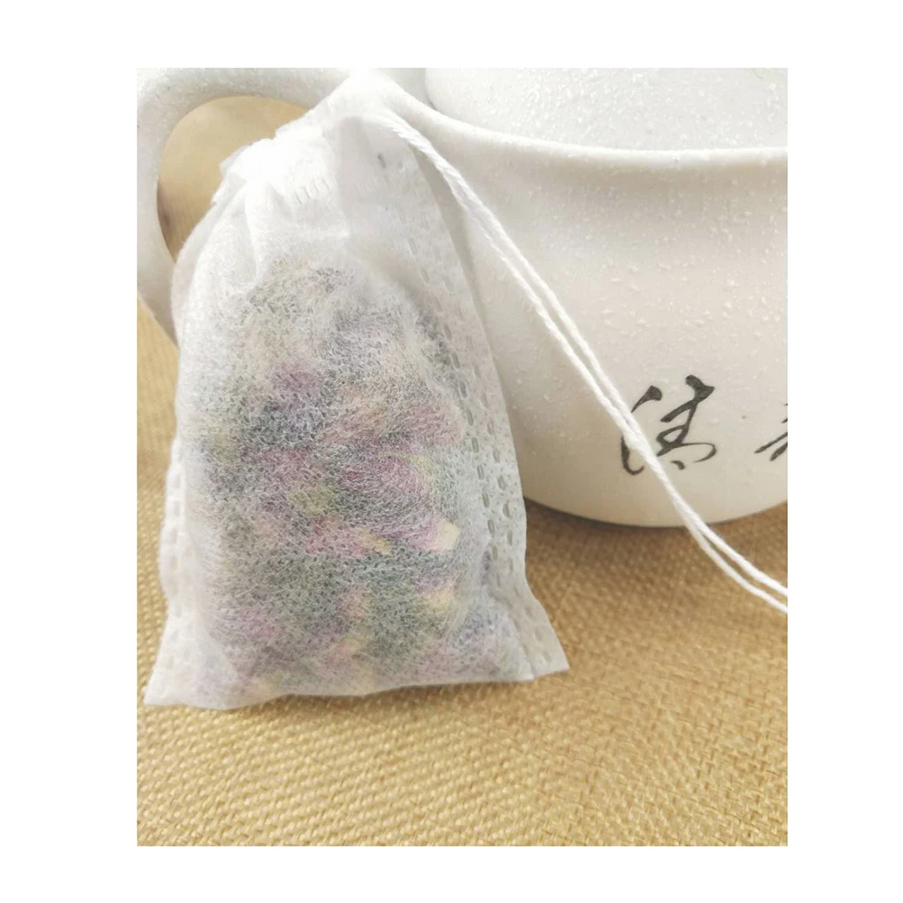 100Pcs/Lot Teabags 5 x 7CM Empty Scented Tea Bags With String Heal Seal Filter Paper for Herb Loose Tea