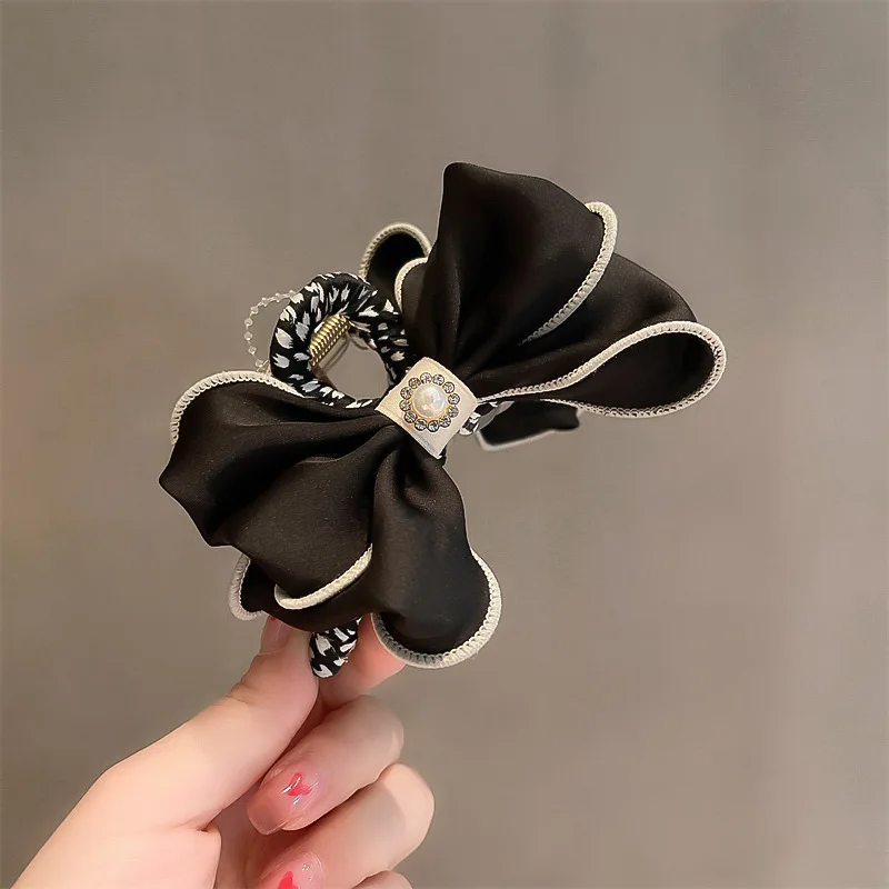 Fabric bow tie clip female large plate hair clip hair volume heavier hair hair clip back of the head shark clip ornaments