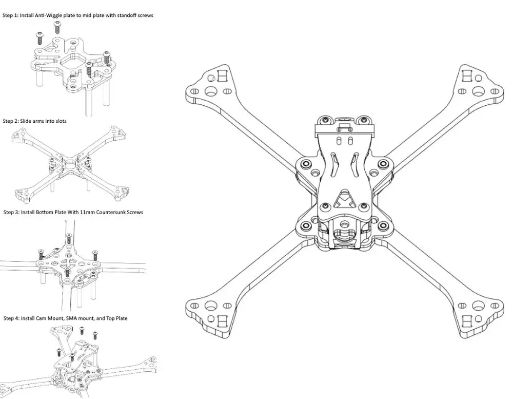 Spare Parts Accessories Arm SFG Front or Side Brace for FIVE33 Switchback 533 FPV Racing Drone Frame Kit 2019 MultiGP Champion