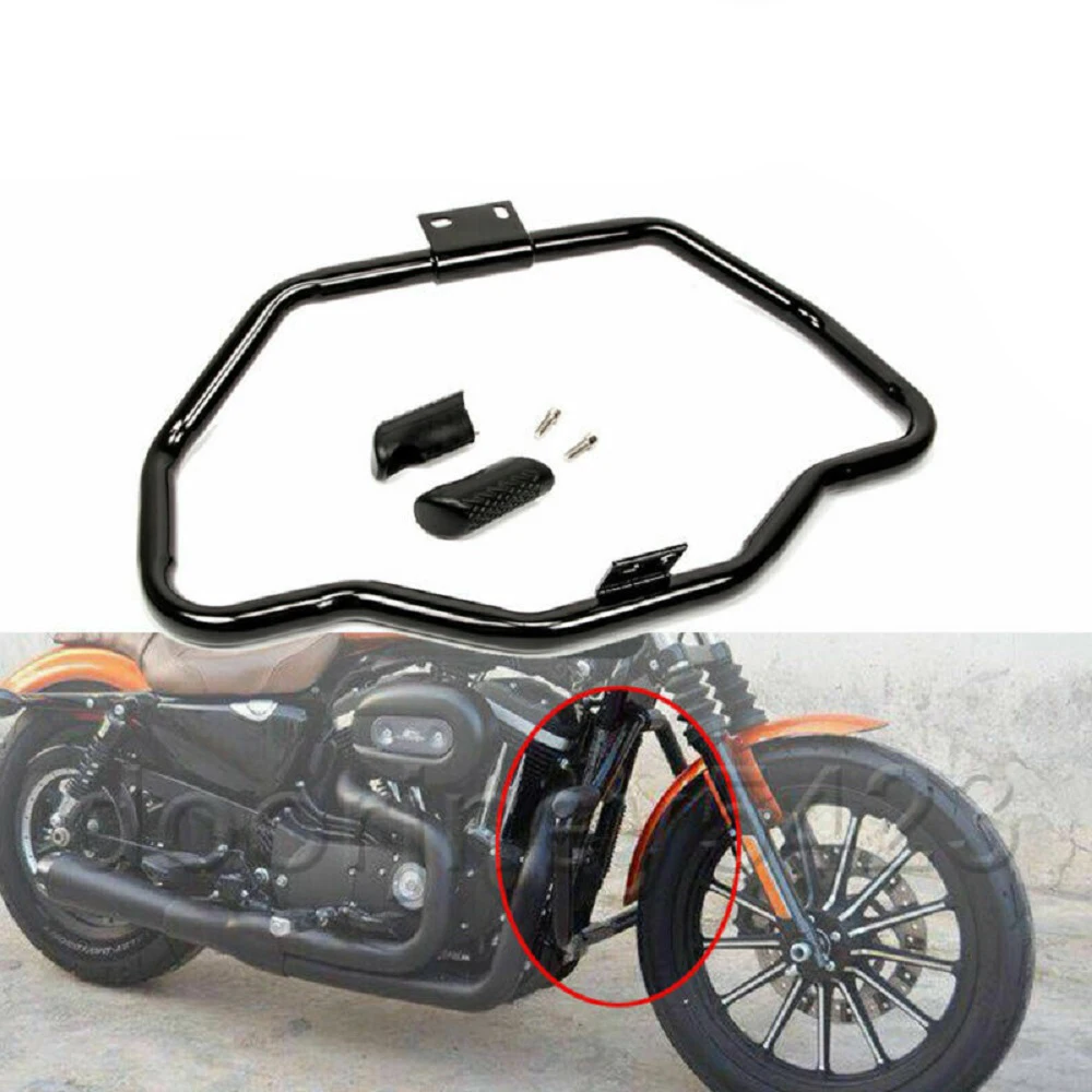 Matte/Gloss Black Chrome Motorcycle Front Highway Crash Bar Engine Guard for Harley Sportster XL883/XL1200 2004-2017