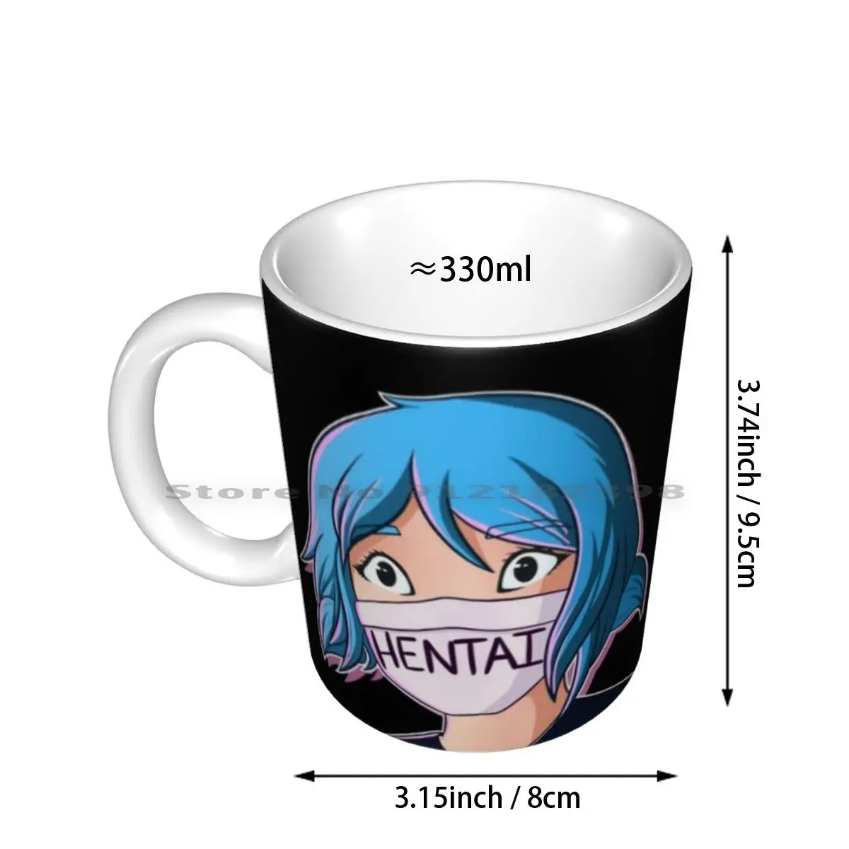 Sally Merch Stuffs! Ceramic Mugs Coffee Cups Milk Tea Mug Sallynoobasaur Hentai Anime Cartoon Girls Cute Blue Hair Character