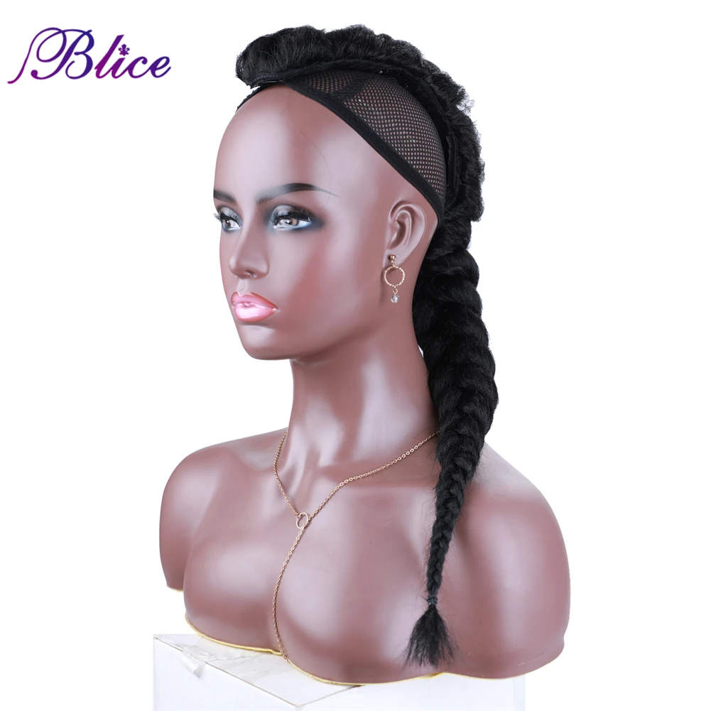 Synthetic Braided Ponytail Hair Extensions 30 Inch Long Length Braids Clip In Hairpieces Easy To Wear