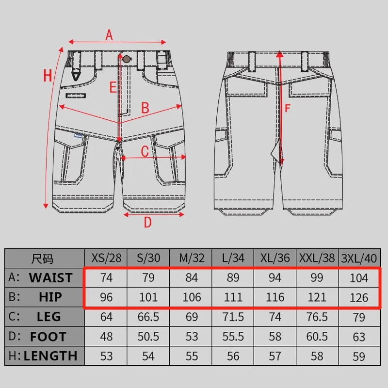 HAN WILD Shorts Tácticos Camuflaje Impermeables con Bolsillos Verano - imagen 3