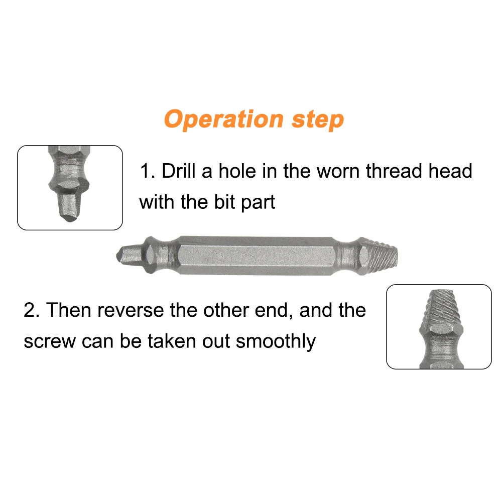 4Pcs Screw Extractor สว่าน Bits ชุดคู่มือ Broken Speed Out Easy Out Bolt สตั๊ด Stripped สกรู Remover เครื่องมือ