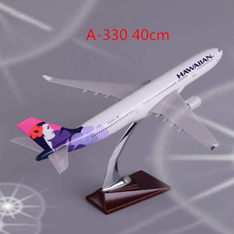 40CM 1:172 Scale  HAWAIIAN Airlines A330 Airplane Aviation Model Resin Aircraft Plane Collectible Adult Toys Airliner Gift