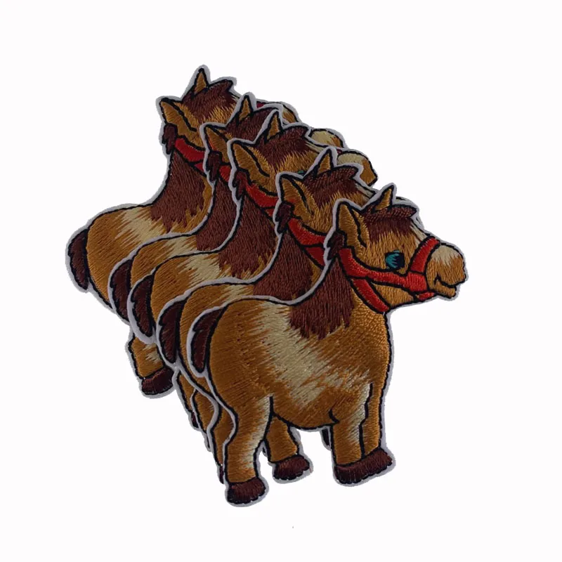 5Pcs Horse Pattern Iron on Patch Embroidery Patches For Clothing Sewing Sticker DIY Badges Decorative Accessories