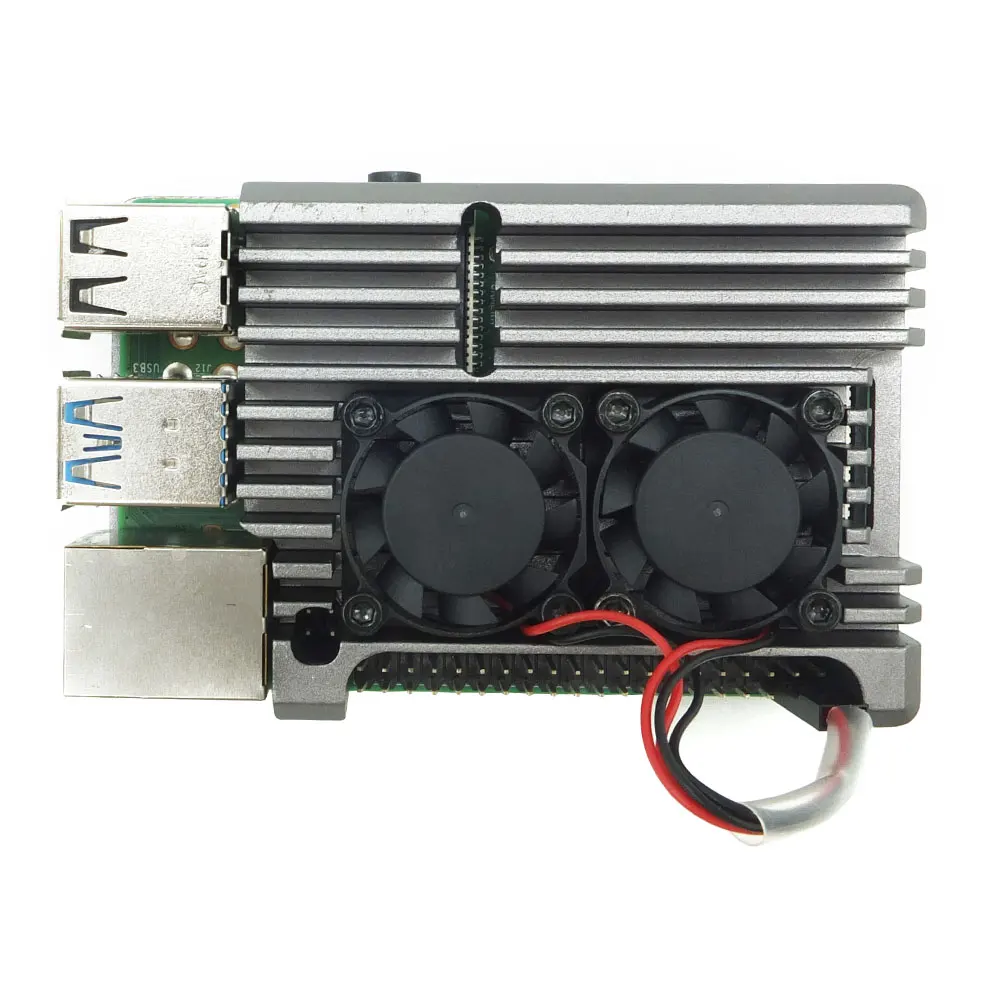 Dual Fan Raspberry Pi 4 Modell B Aluminium Metall Fall Mit Super Zwei lüfter + Kühler Geeignet Für Rpi