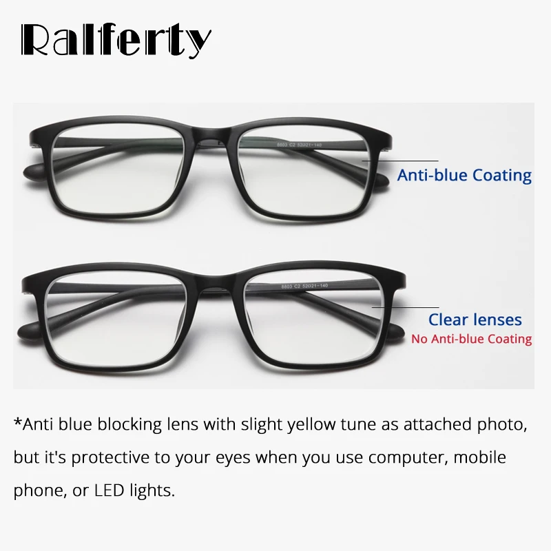 Ralferty 1.56 1.61 1.67 1.74 Optical Lenses Anti Blue Light Prescription Glasses Lens Eyes Clear Myopia Diopter Thin HMC Lentes