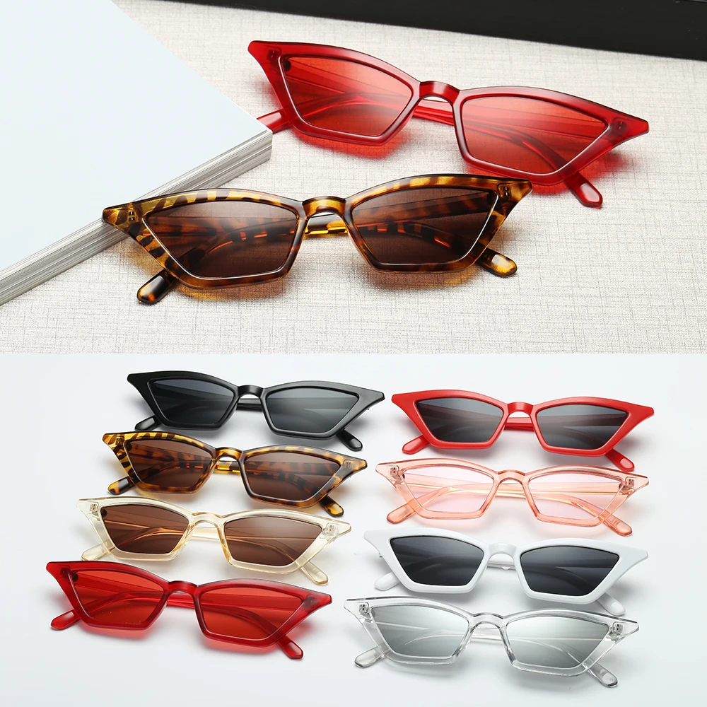 Top quality Women Small Frame Vintage Cat Eye Sunglasses UV400 Sun Shades Glasses Street Eyewear Trending Sunglasses Wholesale