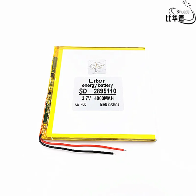 Планшетный ПК 3,7 В, 4000 мАч 2895110 (литий-ионный полимерный аккумулятор), литий-ионный аккумулятор для планшетных ПК 7 дюймов 8 дюймов 9 дюймов