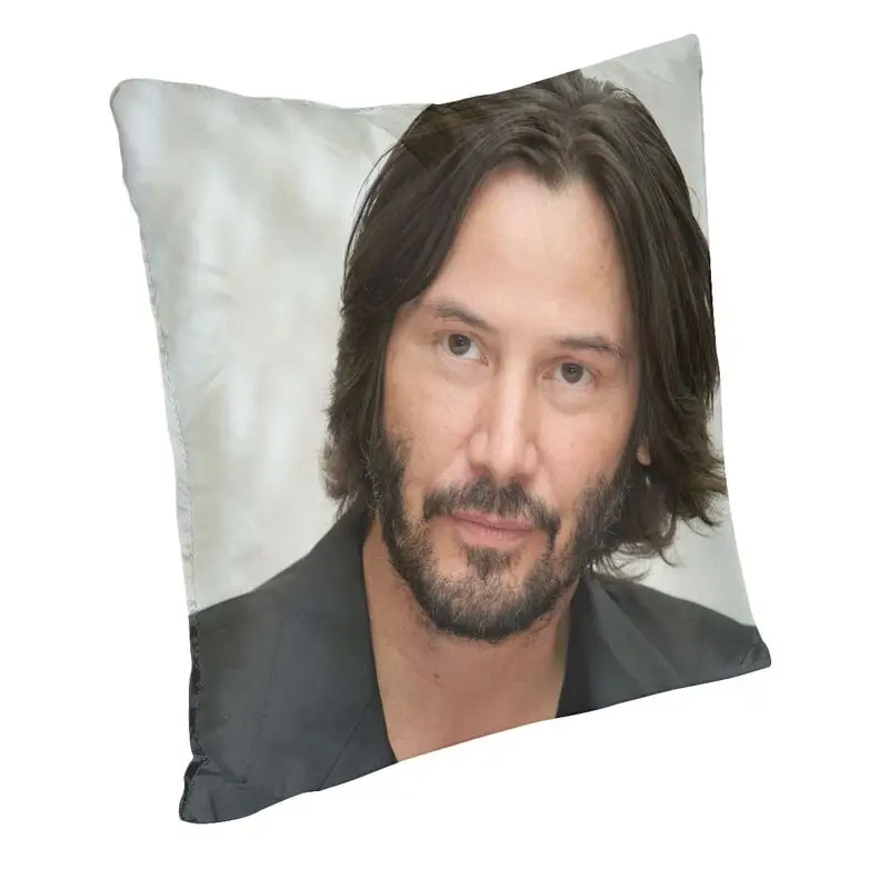 Cool Keanu Reeves Cushion Cover 55x55 cm Soft Cute Throw Pillow Case for Sofa Home Decor Fashion Pillowcover Polyester Printed