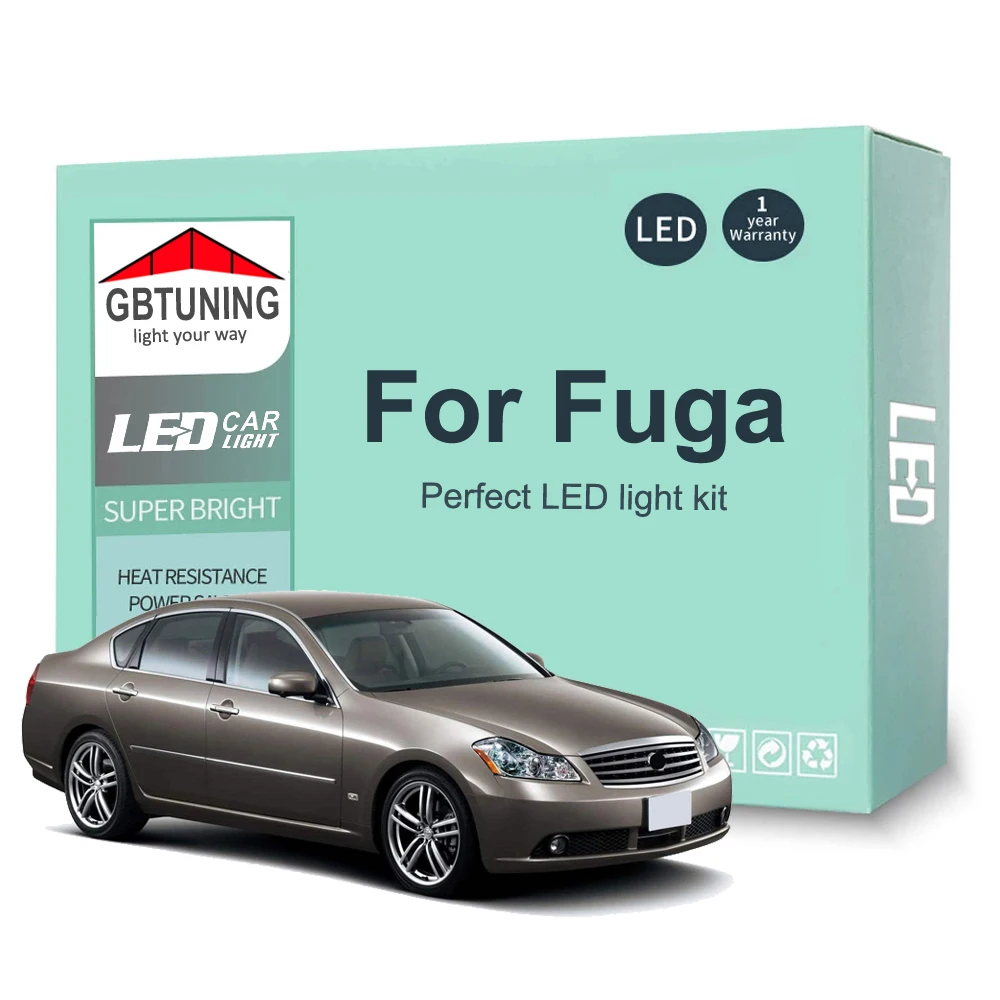 Car Accessories For Nissan Fuga Y50 Y51 2004-2013 2014 2015 2016 2017 2018 Canbus Dome License Plate LED Interior Light Bulb Kit