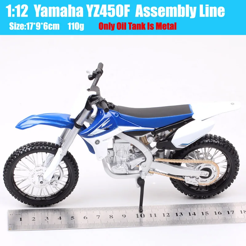 Maisto Assembly line 1:12 scales Yamaha YZ450F Motorcross bike model Diecasts & Toy Vehicles motorcycle dirt children\'s DIY toy