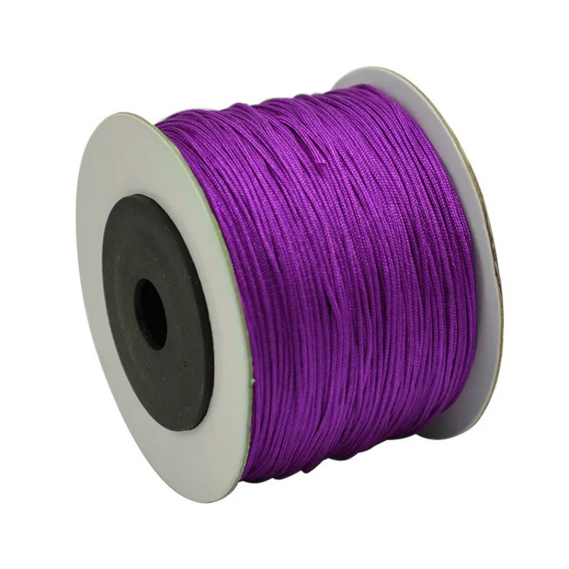 0.8mm 100m Nylon Cotton Cord Thread Chinese Knot Macrame Cord Cord String Strap Necklace Rope Bead for Jewelry Making DIY