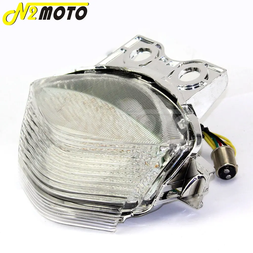 Clear Motorcycle Taillight Brake Amber/Red Turn Signal Light LED for KAWASAKI Ninja 650R  ER6N ER6F 2006 2007 2008