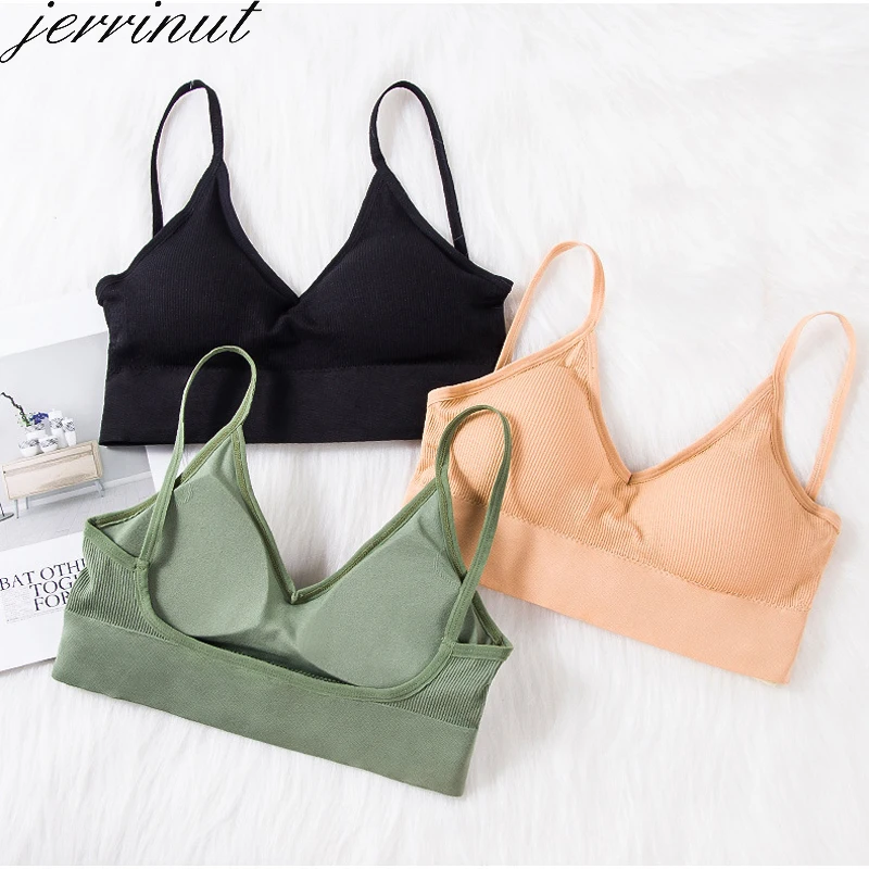 Jerrinut Sexy Bra Underwear Bas For Women Bralette Seamless Padded Bra Lingerie Cotton Wireless Fitness Tops Brassiere Bra