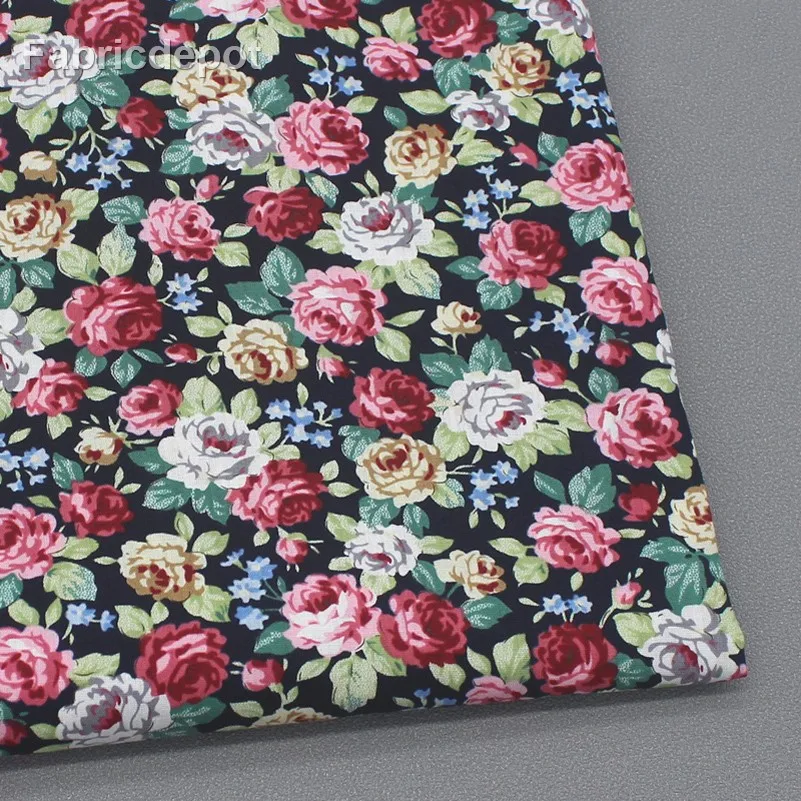 Floral Poplin Summer Light Muslin Liberty Fabric For Quilting Clothes Dresses Shirts Per The Meter