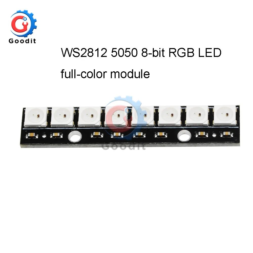 WS2812 5050 RGB LED Lamp Panel Module 5V 8-Bit Rainbow LED Precise for Arduino