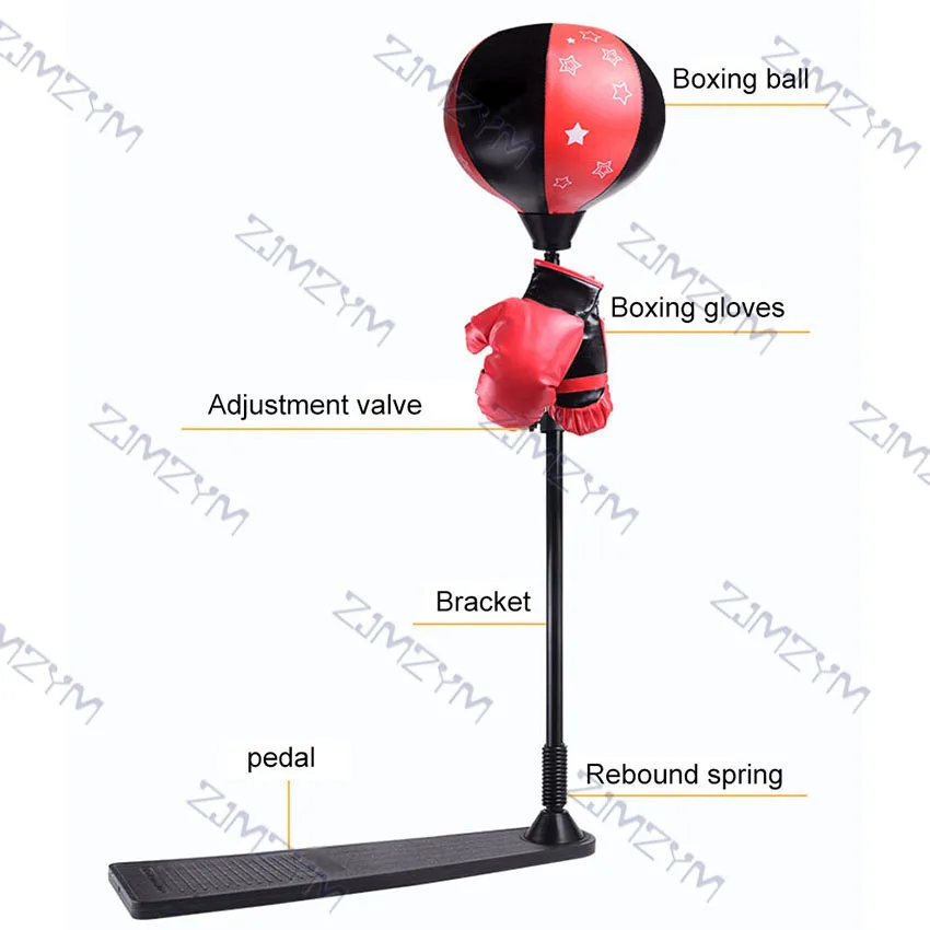 Vertical Boxing Ball Adjustable Children Fitness Boxing Set Punch Pear Speed Ball For Kids Punching Sports Gym Home Training