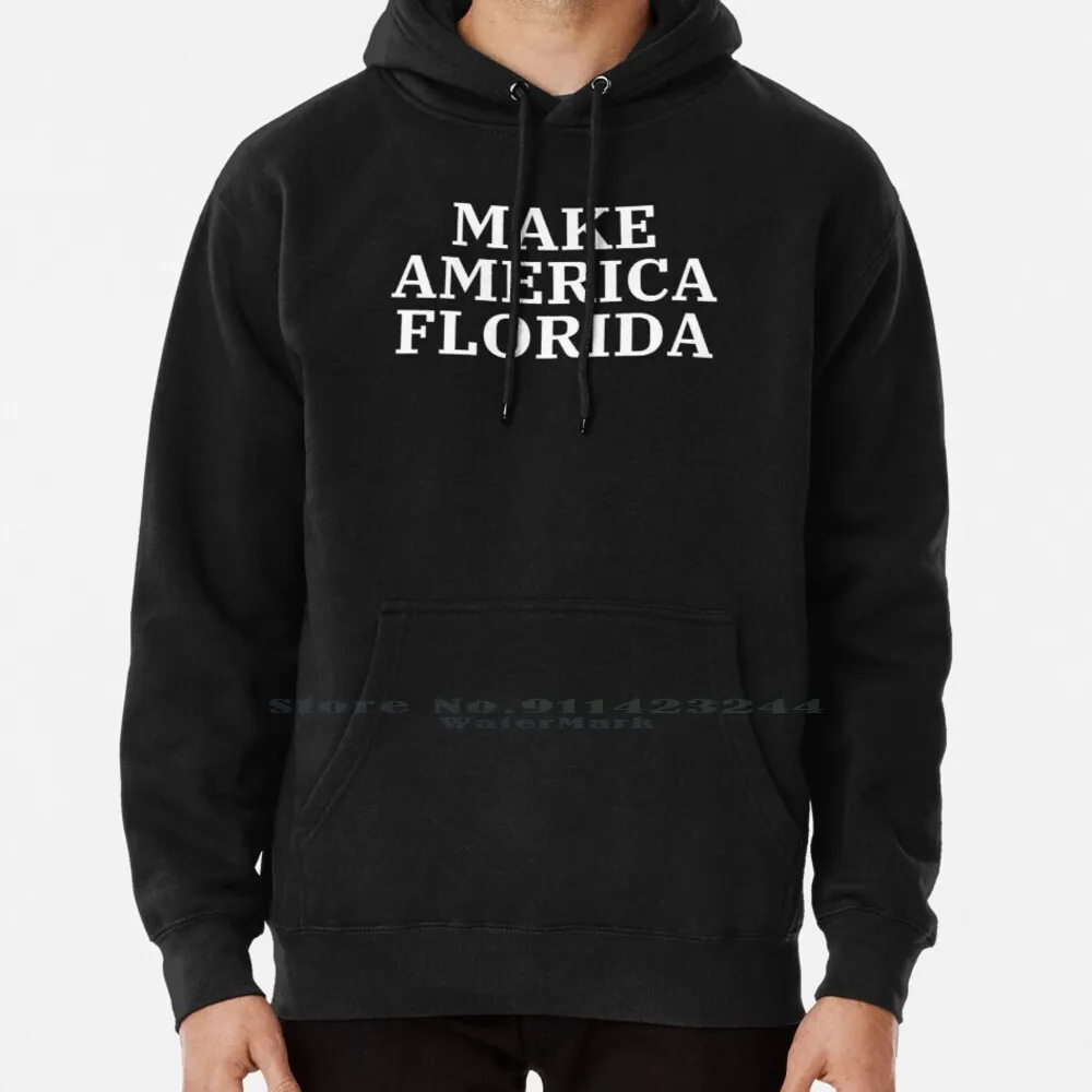 

Свитер с капюшоном Make America Florida (белые буквы на красном) 6xl хлопок Make America Florida Desantis для президента Desantis 4