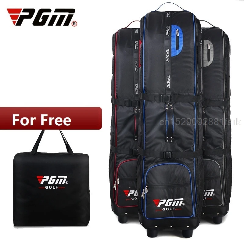 PGM Merek Foldable Golf Penerbangan Tas Tebal Tas Golf dengan Roda Air Tas Empuk Pesawat Perjalanan Menebal Paket Cover