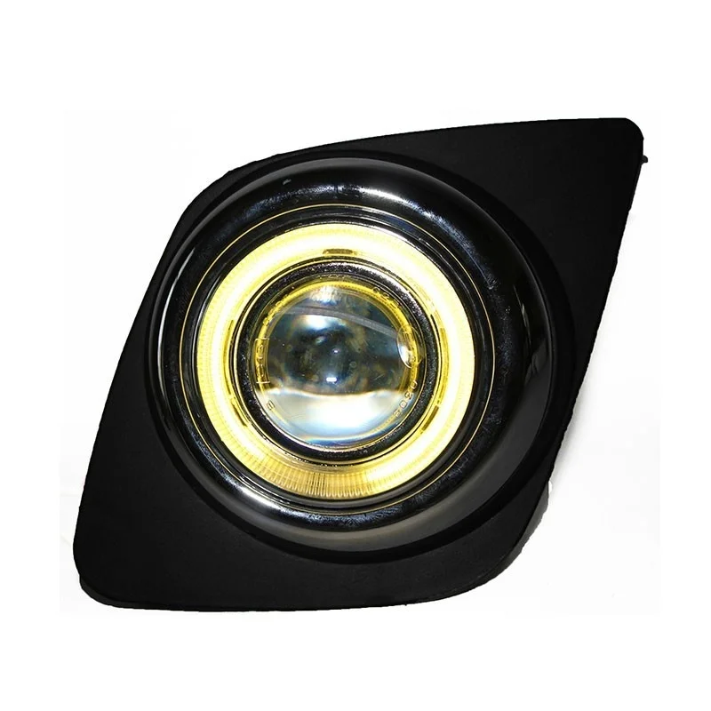 Eosuns Innovative Cob Angel Eye Led Daytime Running Light Drl + Halo Fog Lamp + Projector Lens for Toyota Rav4