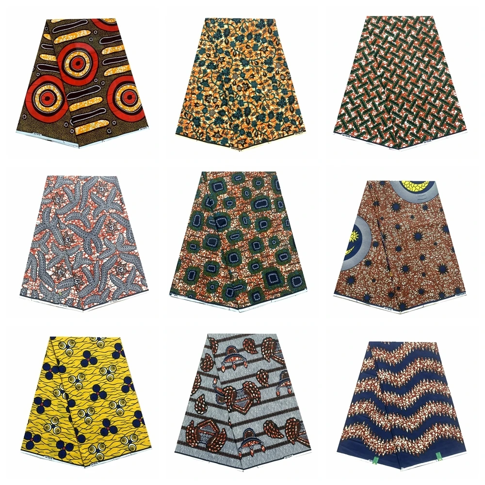 

Ankara Fabric African Real Wax Print For Dress 100% Cotton 2024 Ghana Pagne Wax Africain Loincloth African Ankara Fabric 6yard