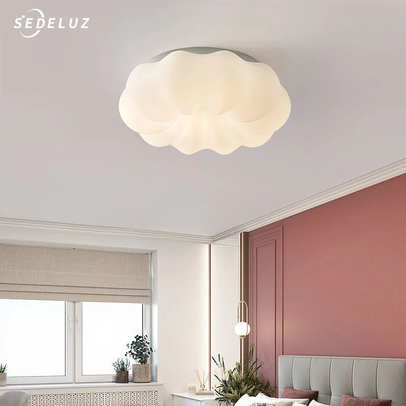 

Floating white clouds chandelier silk cloud lights hotel lobby art bedroom decoration designer creative engineering lamps