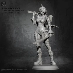 75mm Resin model kits Mask beauty self-assembled TD-2340