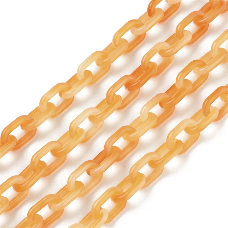 1M/strip Marble Two-color Chain Jewelry Making Handmade Necklace Bracelet Rope Plastic Chain Isolated Colors Jewelry Findings
