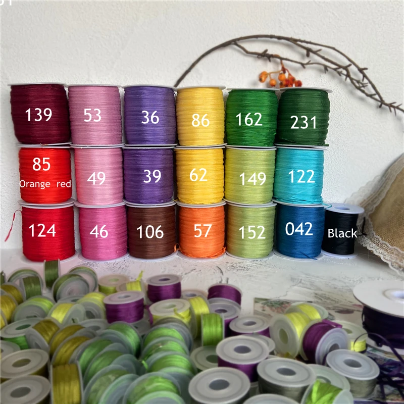 10m/roll, 2mm,4mm,7mm,13mm,100% real pure silk taffeta silk ribbons for embroidery and handcraft project,gift packing