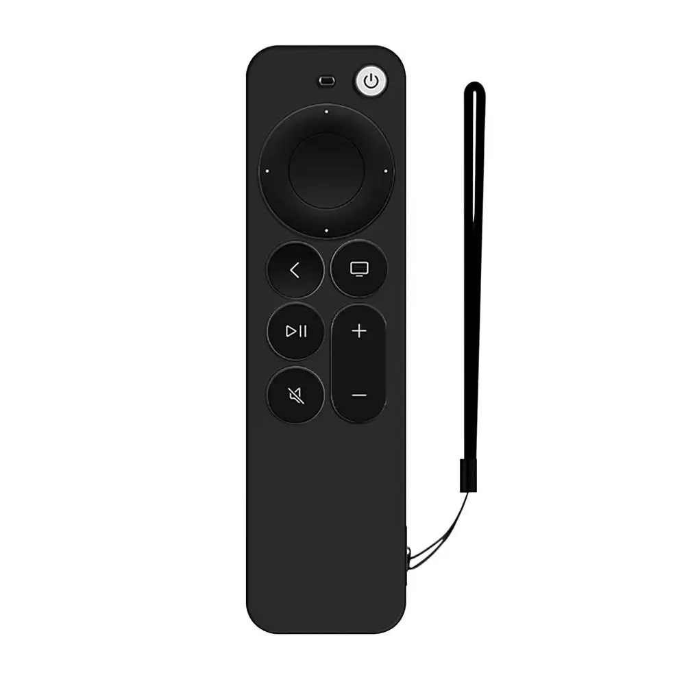 2021 New Anti-Lost Protective Case for -Apple TV 4K 6th Gen Siri Remote Anti-Slip Durable Silicon Shockproof Cover