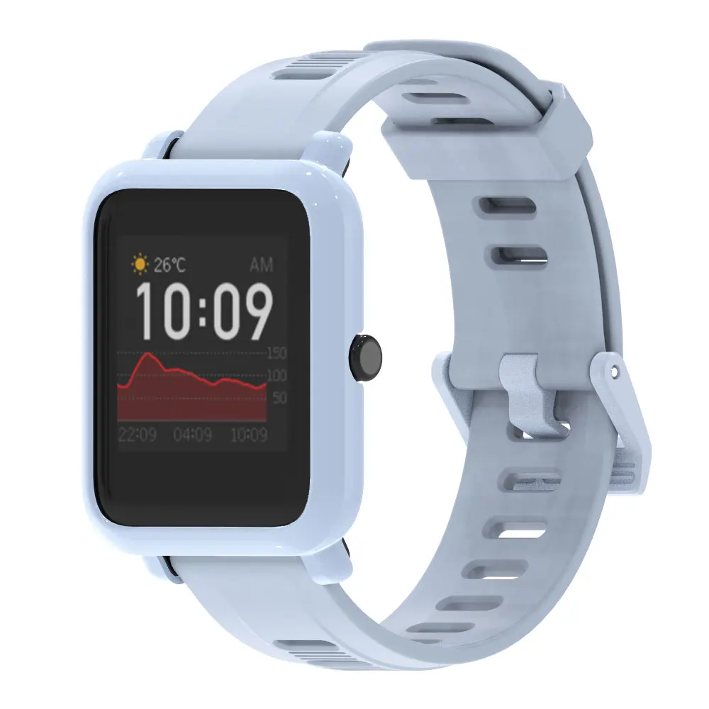 شريط للرسغ ل Huami Amazfit بيب S سوار حزام (استيك) ساعة حامي معصمه ل Amazfit بيب S حالة وقائية ل بيب S لايت