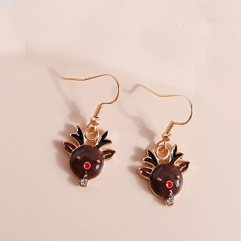 Leslie Mix Stile Winter Frohe Weihnachten Ohrringe Mode Schneeflocke Baum Santa Claus Deer Tropfen Ohrringe Neue Jahr Schmuck Geschenke – Detail 35