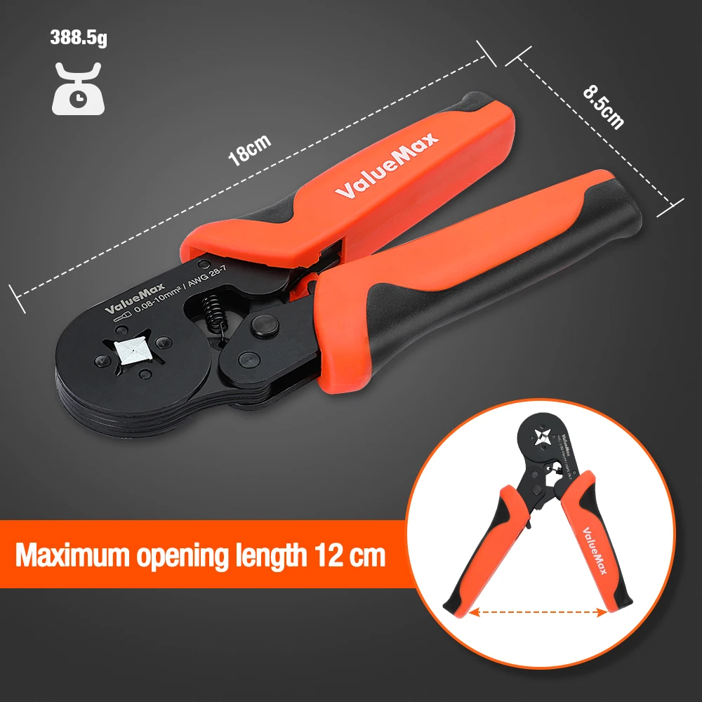 Pinze a crimpare ValueMax pinze per cablaggio domestico pinze per elettricisti attrezzo manuale a crimpare con terminali a tubo 800PC