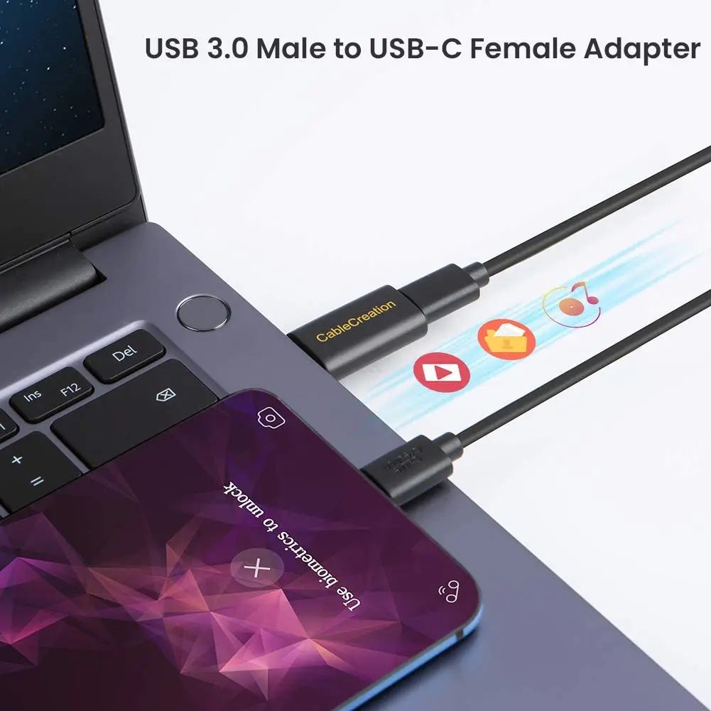 CableCreation-Adaptador USB a tipo C OTG, convertidor de 5Gbps USB C hembra a USB macho para cargador de portátil, Banco de energía, Macbook, Samsung