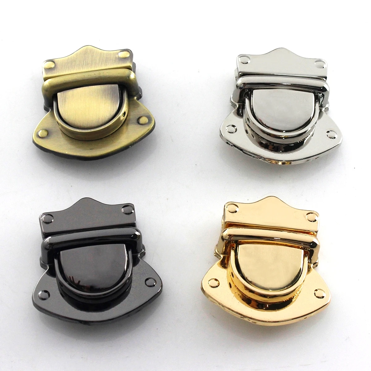 1pcs Metal Fashion Push Lock Tongue Lock Clasp Closure Parts for Leather Craft Women Bag Handbag Purse DIY Hardware Accessories