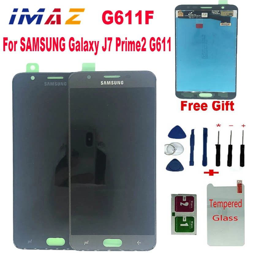 Pantalla LCD de 5,5 pulgadas para móvil, montaje de digitalizador con pantalla táctil para Samsung Galaxy J7 Prime 2, 2018 SM-G611, G611F/M